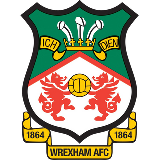 Graphic of Wrexham Crest, Green, Red, Yellow and White